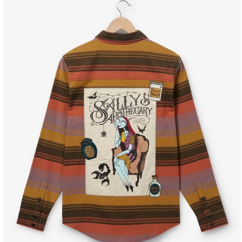 Disney The Nightmare‎ Before Christmas Sally Striped Flannel Shirt S - Picture 6 of 10